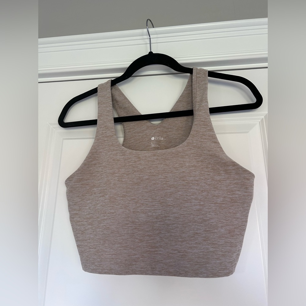 Zella Mélange Support Crop Top - Size Large